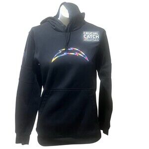 Nike Los Angeles Chargers Crucial Catch Intercept Cancer Hoodie Mens L
